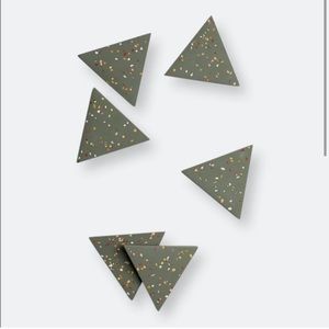 Brand New Madewell x Capra Designs Resin Terrazzo Coasters Set :Cups Candle Base